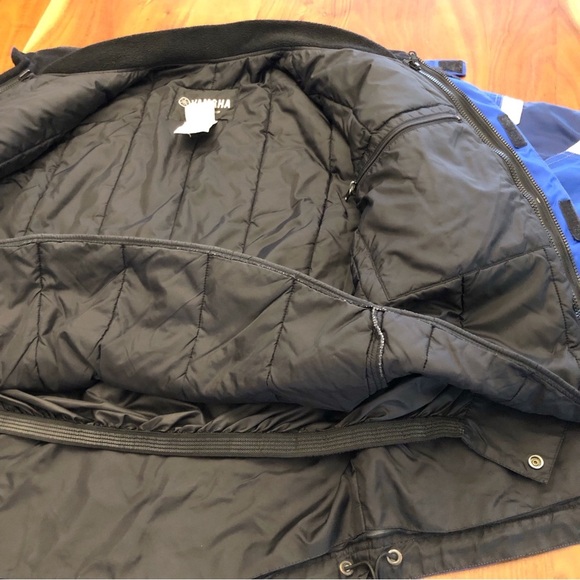 YAMAHA Motorcycle Blue & White Jacket with Removable Inner Liner Medium - Large - Picture 12 of 16